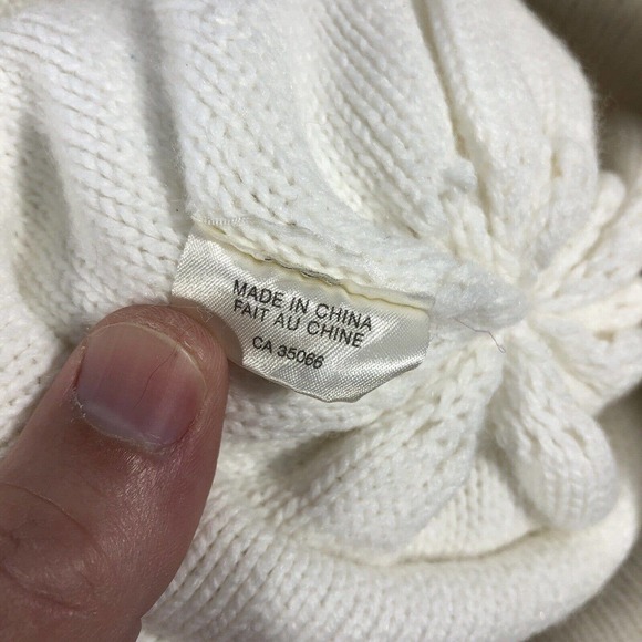 CANADA BEANIE HAT CAP WHITE ACRYLIC COTTON BLEND ONE SIZE FITS MOST MULTI COLOR - Picture 11 of 12